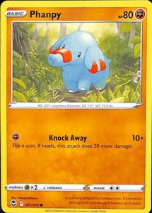 Pokemon TCG Phanpy 91/195 Silver Tempest 2022 - Picture 1 of 2