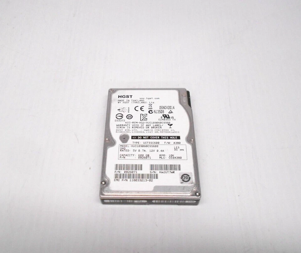 Hitachi HUC109060CSS600 600GB 10K SAS 2.5" 6Gbs Hard Drive Server Fits Dell HP - Image 1 of 1