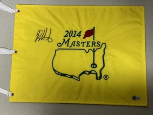 Bubba Watson Signed Auto 2014 Masters Pin Flag Augusta PGA Golf Beckett COA - Picture 1 of 3