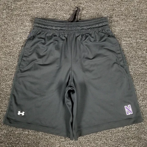 Under Armour Shorts Boys Medium Black Northwestern Loose Fit Heatgear Basketball Cover