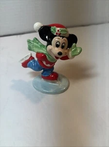 Vintage Porzellan Eislaufen Mickey Mouse Disney Japan Weihnachtsschmuck - Bild 1 von 7