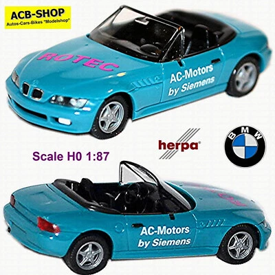 BMW Z3 Roadster 1995-99 E36/7 Ac-Motors Di Siemens Rotec 1:87 Herpa - Immagine 1 di 4