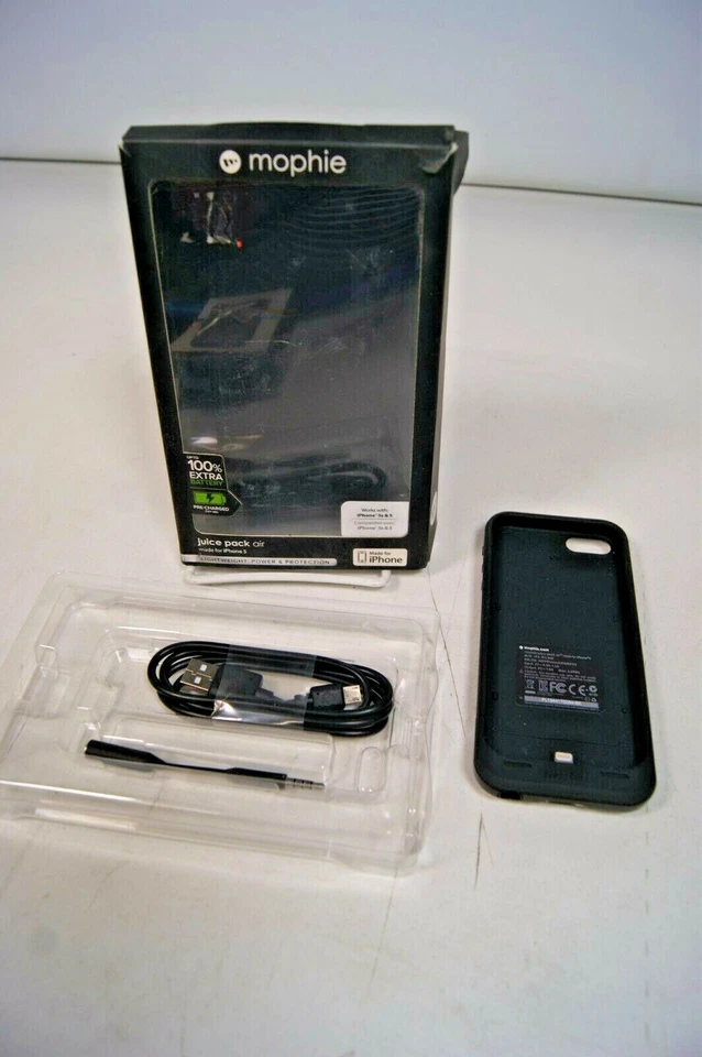 Mophie Juice Pack воздуха Apple iPhone 5 аккумулятор чехол комбо + наушники адаптер - Изображение 1 из 2