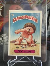 1985 Topps 2nd Series Garbage Pail Kids #44a Sy Clops Os2 MATTE Tessie Back