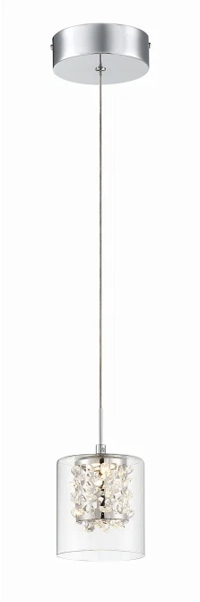 George Kovacs Wild Gems 5" Mini Colgante P1470-077-L Cromo, Vidrio y Cristal 6.5W Foto 1 de 4