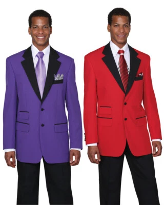 Men's 100% Poplin Dacron 2 Button jacket Flat-front Pants Ticket Pocket 7022 - Image 1 of 4