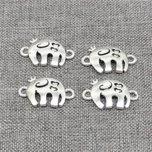 4 Stück Elefanten-Anhänger aus 925er-Sterlingsilber für Armbänder und Halsketten - Bild 1 von 5
