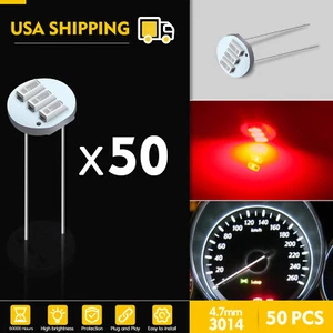 50Pcs Red Upgrade 3-SMD LED Speedometer Instrument Gauge Dash Bulb For Chevrolet - Picture 1 of 7