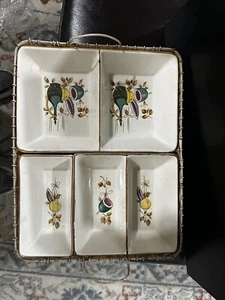 Vintage Lipper & Mann Creations Divided Serving Tray 6 Compartment - Picture 1 of 3
