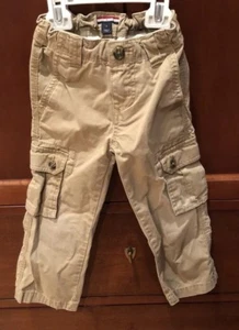 Used Khaki Tommy Hilfiger Kids Toddler Cargo Pants Size 4 - Picture 1 of 5