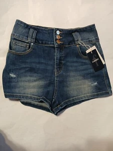 Flamingals Shorts for Girls High Waist Denim Jeans Shorts 13 across Waist - Picture 1 of 6