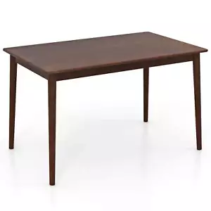 48" Wooden Rectangular Dining Table for 4 People w/ Rubber Wood Legs Farmhouse - Picture 1 of 10