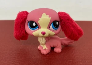 ❤ Littlest Pet Shop ❤ LPS #2508 - Authentic Dog Fluffy Ears - Pink Spaniel - Picture 1 of 5