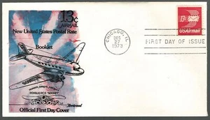 US Airmail Cover Chicago 1973 US Scott c83 FDC Douglas DC-3 Gooney Cachet - Picture 1 of 2