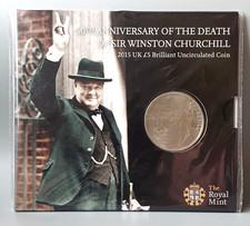 2015 £5 Crown BU Sealed Royal Mint Pack Winston Churchill 50th Anniversary Death