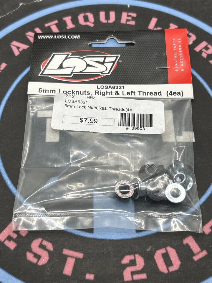 Team Losi. LOSA6321 5mm Locknuts, Right & Left Thread (4 Ea) - Image 1 of 1
