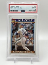 1991 Topps Baseball All Star American League Ken Griffey #392 PSA 9 