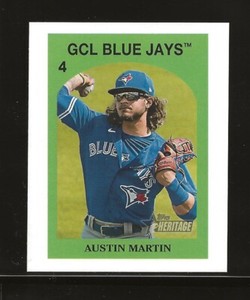 AUSTIN MARTIN 2021 Topps Heritage Minor 1972 Venezuelan Stamp Blue Jays 72TVS-4