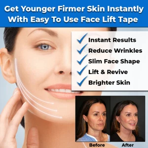 NEW 40PCS V-SHAPE FACE LIFT TAPE STICKERS THIN INVISIBLE SLIM SECRET ANTI AGING - Picture 1 of 8