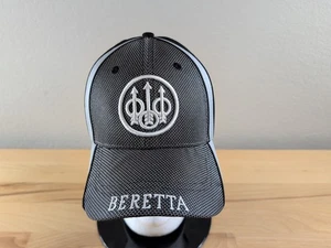 Beretta Firearms Baseball Hat Cap Men Black Gray Strapback Logo - Picture 1 of 7