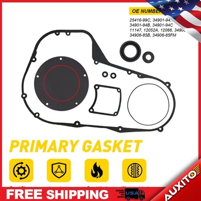 For Glide Harley-Davidson Electra Rod Street Clutch Gasket Primary Cover Set - Image 1 of 4