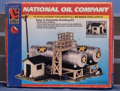 HO Vintage Life Like 1331 National Oil Company Kit - Complete Sealed Bags - Image 1 of 3
