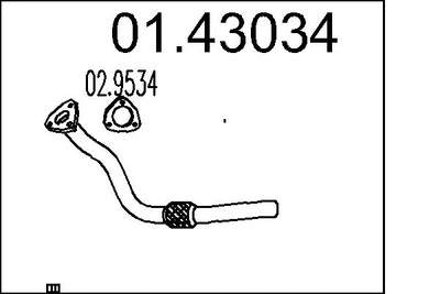 MTS 01.43034 Exhaust Pipe for AUDI,VW - Bild 1 von 3
