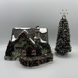 SELTENE DEPT 56 SCHNEEDORF DAS PFEFFERMINZHAUS 55380 MIT LEUCHTENDEN BLINKLEUCHTEN  - Bild 1 von 12