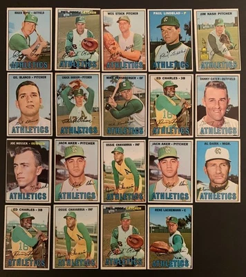 1967-Topps-Kansas City Athletics (19 cartas)-Lindblad-Alvin Dark-Lachemann-Techo Foto 1 de 2