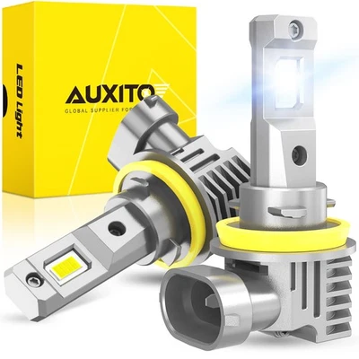 H11 AUXITO H8 H9 LED Beam Super Bright Headlight Bulbs Low White 60000LM US X4 - Image 1 of 4