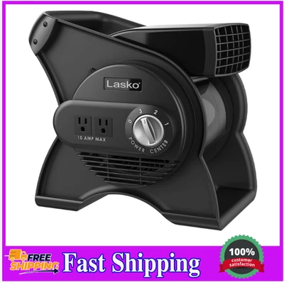 Lasko 12” High Velocity Utility Fan, Pivoting Blower with 3 Speeds & Outlets - Image 1 of 4