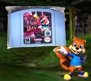 Conker's Bad Fur Day 'UNCENSORED' Cartridge - For Nintendo 64 N64 - Picture 1 of 5