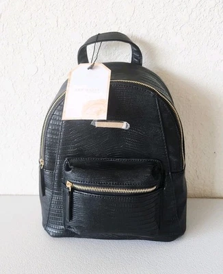 Amy Miller Imitación Cuero Estampado Serpiente Ajustable Mochila Cartera Bolso de Mano, Negro Foto 1 de 4