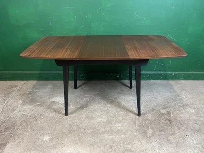 Retro Teak Ebony Extending Dining Table Mid Century - Image 1 of 4