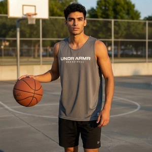 Under Armour Basketball Wende Tank Top Herren mittelgrau sportlich ärmellos - Bild 1 von 7