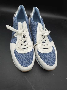 Michael Kors Monique Logo 43S2MQFSAY Damen Blau MK Signature Sneaker Schuhe 10M - Bild 1 von 6