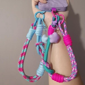 2-in-1 Phone Lanyard Adjustable Short Hand Rope for Outdoor Travel - Photo 1 sur 14