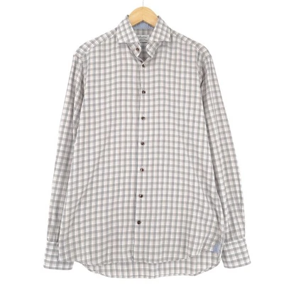 Stenstroms Men Shirt Fitted Check Cotton Formal Wedding Qz9 Size 15.5 39 - Image 1 of 4