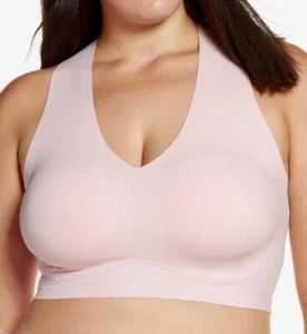 TRUE and CO Body Lift V-Neck Pink Padded Wireless Racerback Bra NEW Womens Sz 1X - Picture 1 of 6