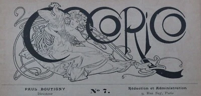 1898 COCORICO couverture  du n°7  MUCHA Jacques VILLON Art Nouveau NO COPY - Photo 1/2