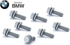 GENUINE Hex Head Bolt w/Flange and Washer for BMW 1999-2010 10x35x17mm Hex 8pcs