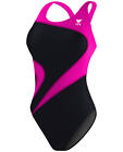 TYR Adult Alliance T-Splice Maxback Swimsuit Womens Size 30 Black  Hot Pink New
