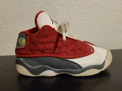 Nike Air Jordan 13 shoes Sz 9c sneakers Retro Red Grey White 414581-600 Toddler  - Image 1 of 4