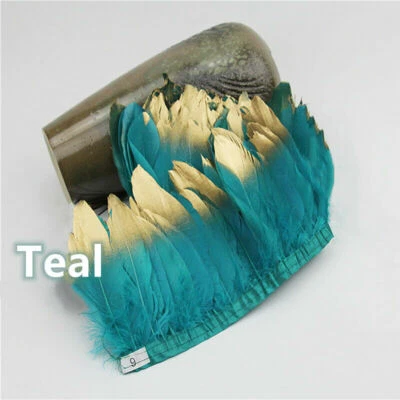 Pluma de ganso 2M flecos costura plumaje hágalo usted mismo disfraz sombrerería decoración Foto 1 de 4