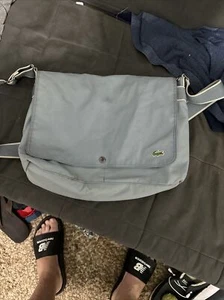 Authentic Vintage LACOSTE MESSENGER BAG City Casual BLUE - Picture 1 of 2