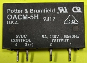 Potter & Brumfield OACM-5H MÓDULO AC Relé 5-VOLTIOS/CC Control 24-280VAC 5A Salida - Imagen 1 de 1