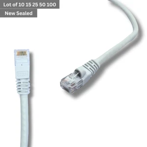 Lot of 5 10 15 25 50 100 Cat6 Cable Network Wire Internet Patch Ethernet 15FT - Picture 1 of 1