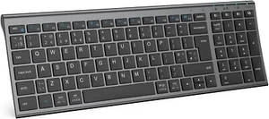 iClever IC-BK10 Wireless Bluetooth Keyboard QWERTY UK Layout - RRP £39 - Picture 1 of 11