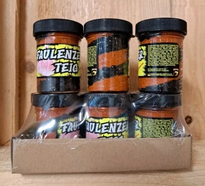 NUR 2,49 € PRO STÜCK! - FTM Trout FAULENZER TEIG Knoblauch schwarz / neon orange - Bild 1 von 4