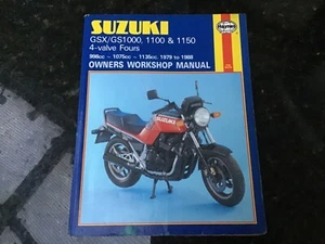 SUZUKI GSX/GS1000,1100 & 1050 Fours 1979 to 1988 SERVICE REPAIR MANUAL BY HAYNES - Picture 1 of 7